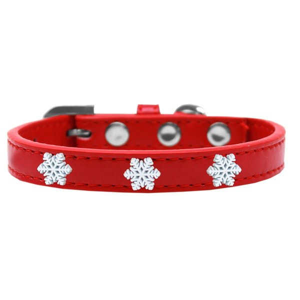 Mirage Pet Products Snowflake Widget Dog CollarRed Size 18 631-7 RD18